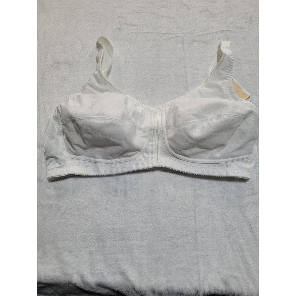 NWT Amoena Greta Mastectomy Bra Women 42C White Front Closure